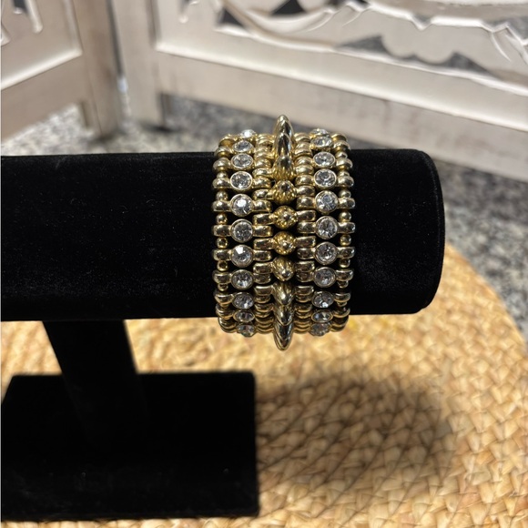 Jewelry - Gold Crystal Stretch Bracelet - Women